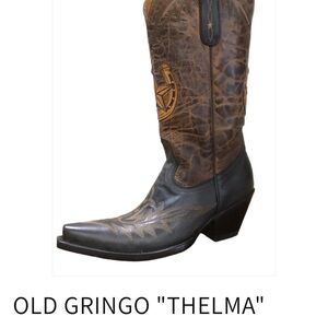 Old Gringo Thelma Distressed Brown and Black Boots 9 very well cared condition